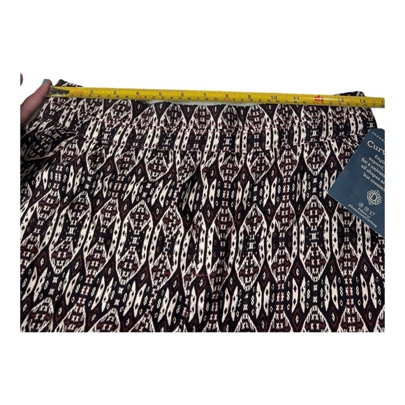 Democracy Skyrise Border Print Cropped Pant in‎ Amber Spice Size Small NEW Boho - Picture 10 of 15